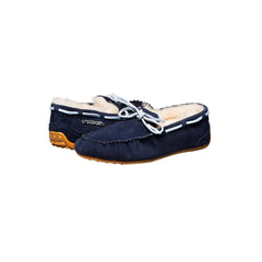 Classic UGG moccasins Navy Color made in Australia from premium Australian double-face sheepskin with tie-up leather laces, stylish short fashion UGG boots for men and women, water-resistant, warm and cozy with durable EVA rubber sole for indoor and outdoor wear