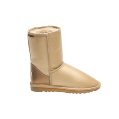 Napa Short UGG Boots Bronze Color made in Australia from 100% genuine Australian sheepskin, unisex sheepskin UGG boots with Napa finish and army print design, durable warm and cozy UGG footwear for men and women, premium Australian quality UGGs for everyday wear
