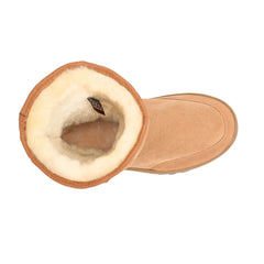 Unisex outdoor UGG boots Chestnut Color made in Australia with premium double-face sheepskin, durable dual rubber sole, medical-grade removable insoles, warm and weather-resistant sheepskin boots for men and women