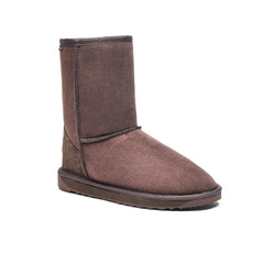 Classic Short UGG boots Chocolate Color made in Australia from premium Australian double-face sheepskin, timeless unisex UGG boots for men and women, water-resistant, warm and cozy with durable EVA rubber sole for indoor and outdoor wear