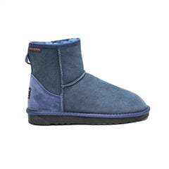 Premium Quality Unisex UGG Mini boots Navy Color made in Australia from Australian double-face sheepskin, classic timeless mini UGG boots for men and women, weather-resistant, warm and cozy with durable sole for indoor and outdoor wear