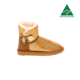Single Button Shimmer Mini Ugg Boots | UGGLIFE