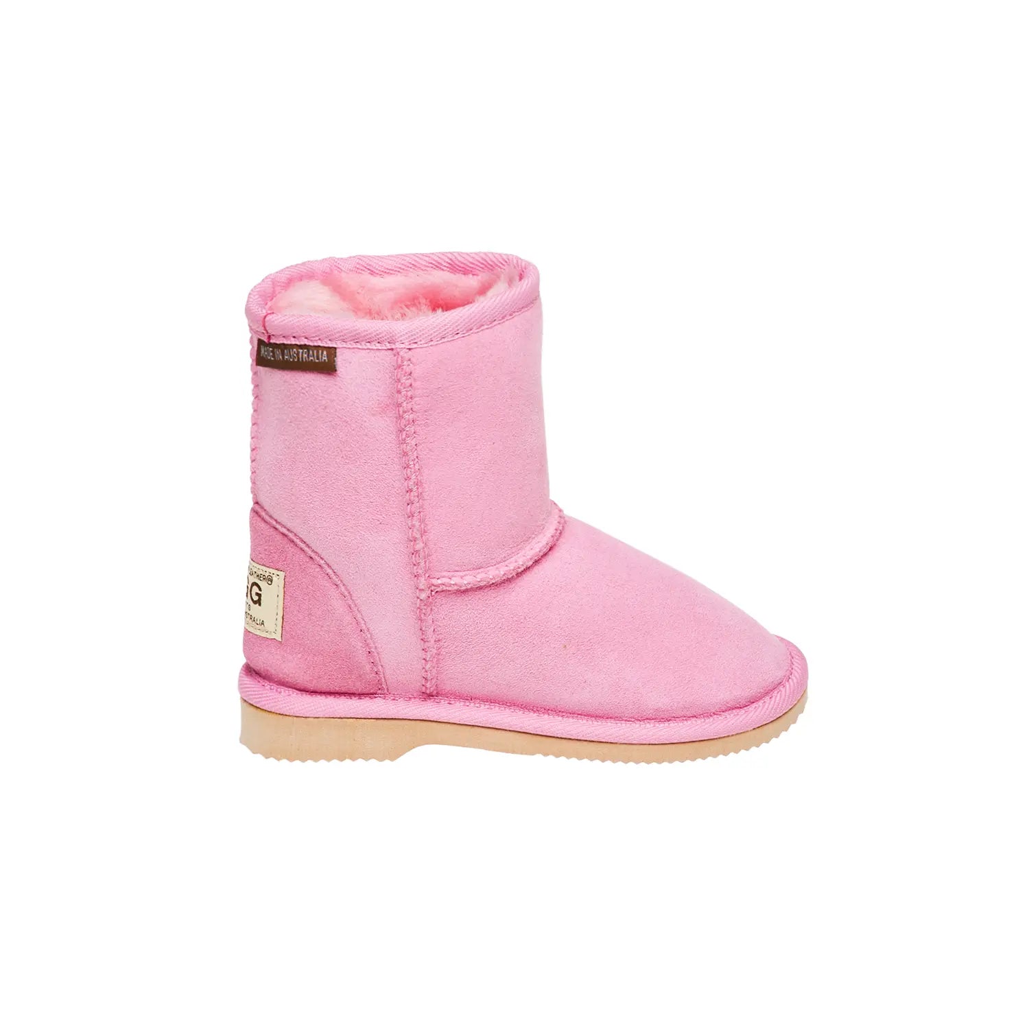 Classic Kids UGG boots Orchidpink Color made in Australia from premium Australian double-face sheepskin, timeless children’s UGG boots for everyday wear, warm and cozy with durable sole, stylish and comfortable sheepskin boots for school, play, indoor and outdoor use.
