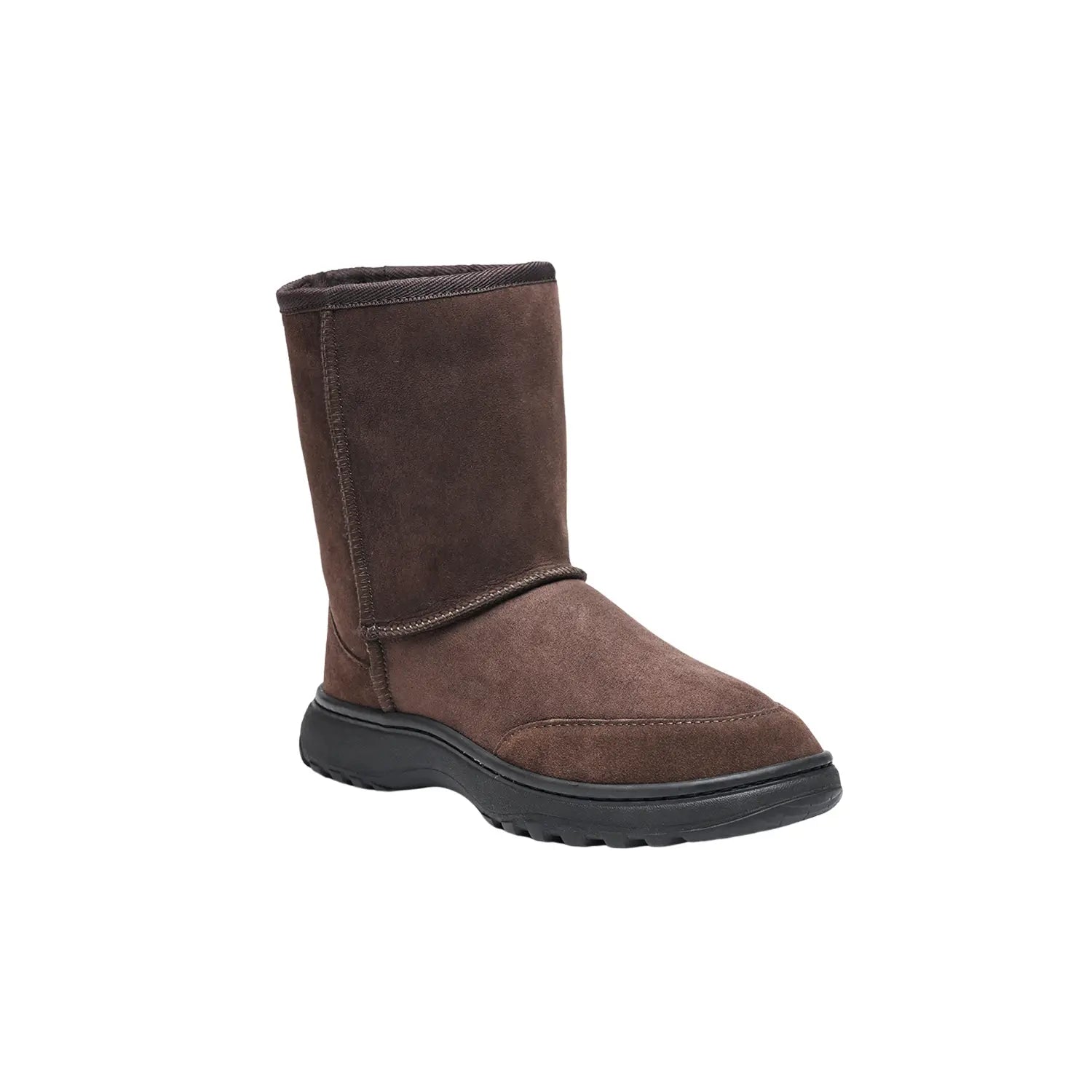 Unisex outdoor UGG boots Chocolate Color made in Australia with premium double-face sheepskin, durable dual rubber sole, medical-grade removable insoles, warm and weather-resistant sheepskin boots for men and women