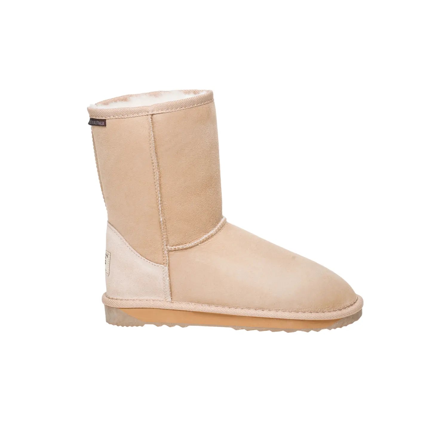 Classic Short UGG boots Natural/Sand Color made in Australia from premium Australian double-face sheepskin, timeless unisex UGG boots for men and women, water-resistant, warm and cozy with durable EVA rubber sole for indoor and outdoor wear
