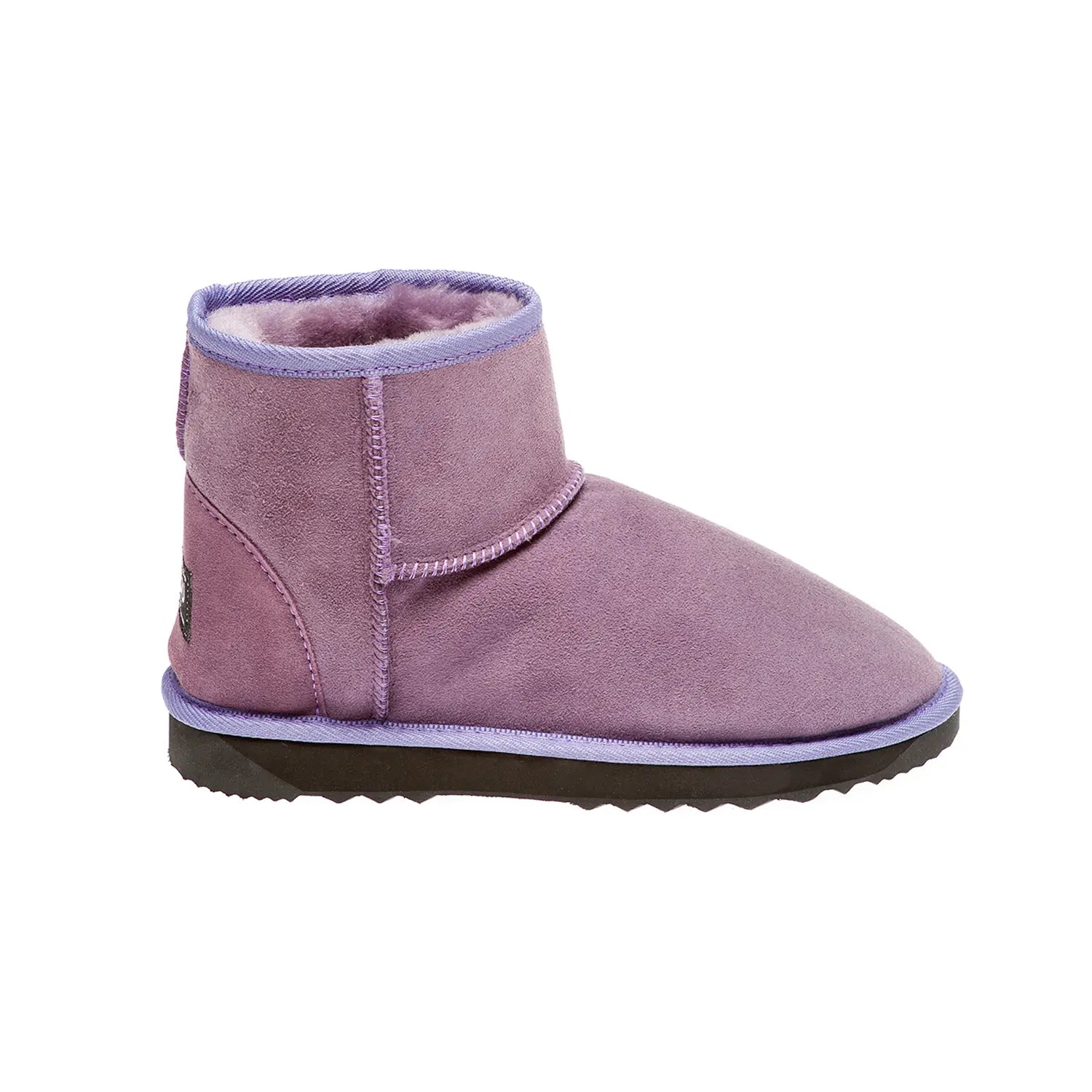 Premium Quality Unisex UGG Mini boots Lilac Color made in Australia from Australian double-face sheepskin, classic timeless mini UGG boots for men and women, weather-resistant, warm and cozy with durable sole for indoor and outdoor wear