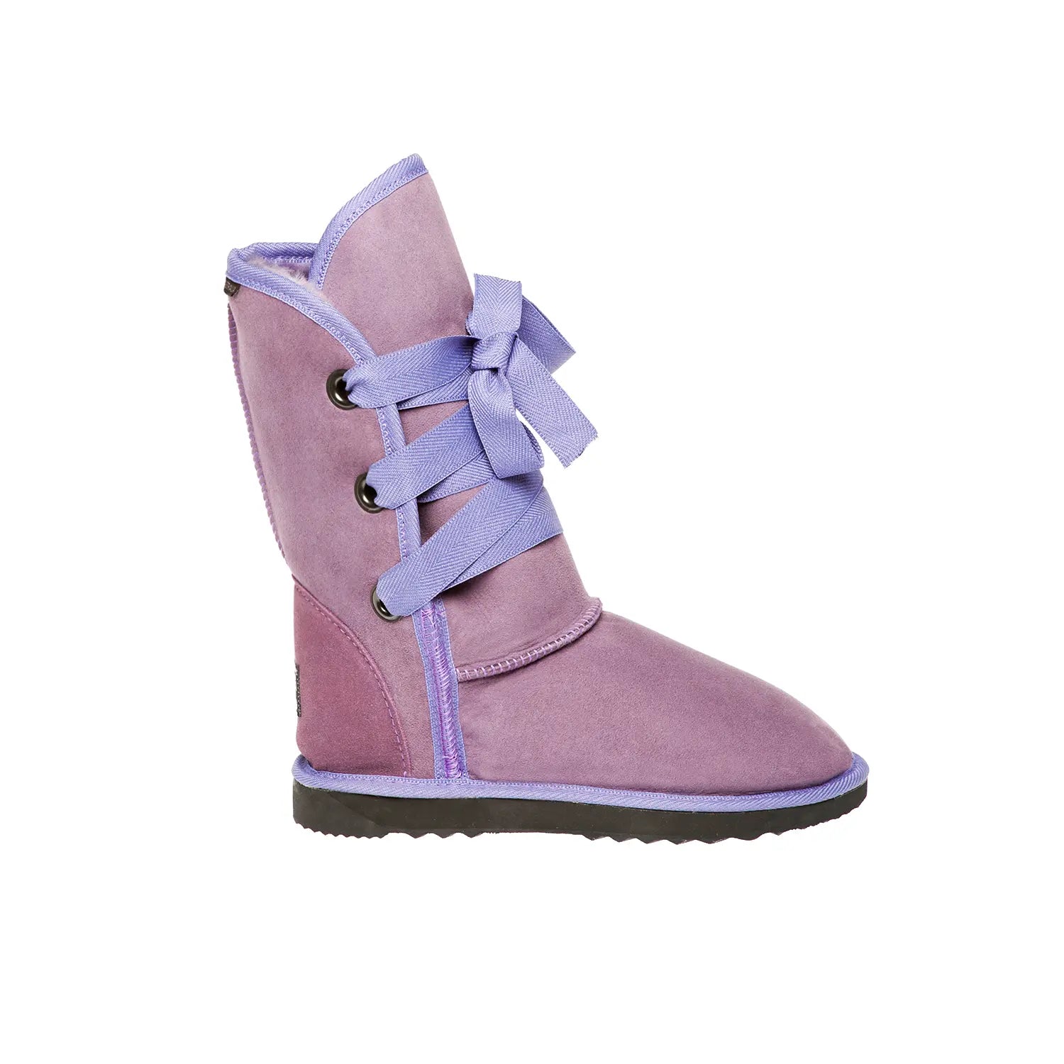 Roxy Nomad Short UGG boots raisen Color made in Australia from premium Australian double-face sheepskin with front lace-up design, stylish short fashion UGG boots for women, warm and cozy, water-resistant with durable sole for indoor and outdoor wear