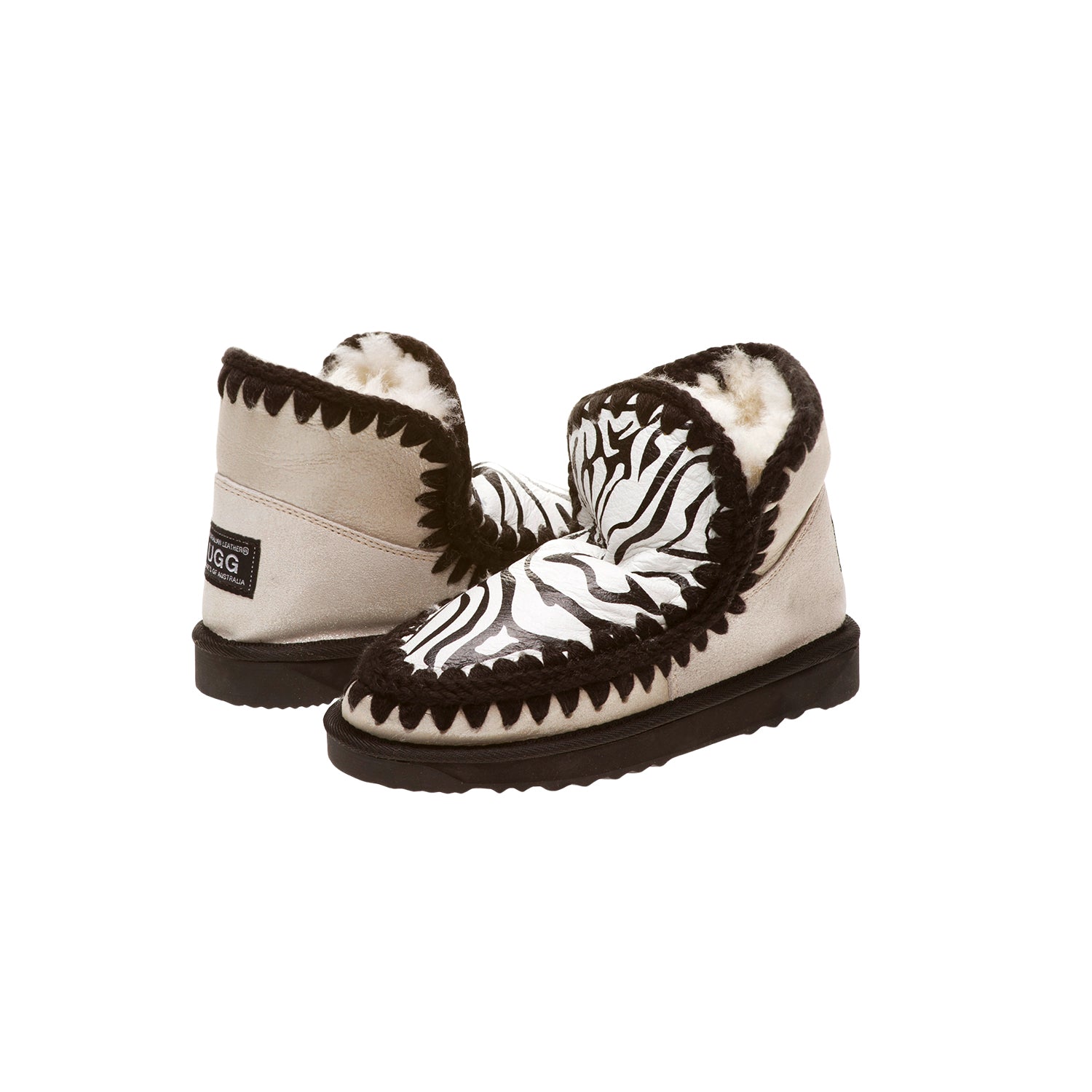 Shimmer Zebra print Mini Ugg Boots | UGGLIFE